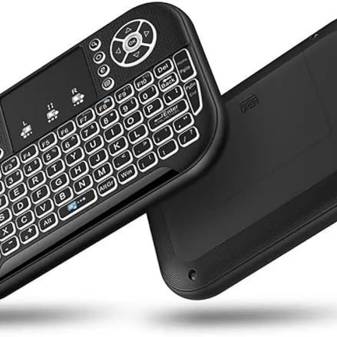 Mini Teclado Wireless Keyboard com Touchpad Com Led Usb Para Smart TV Sem Fio Recarregável